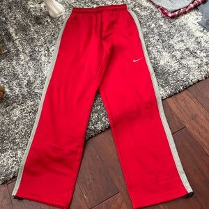 Nike Red and Gray Sweatpants